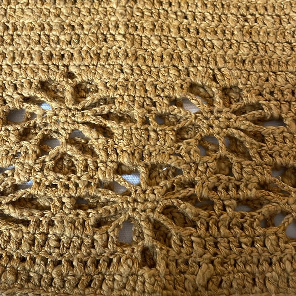 NWT American Eagle Crochet Knit Tank Top Women’s Small Marigold Y2K Cut-Out - Picture 6 of 7